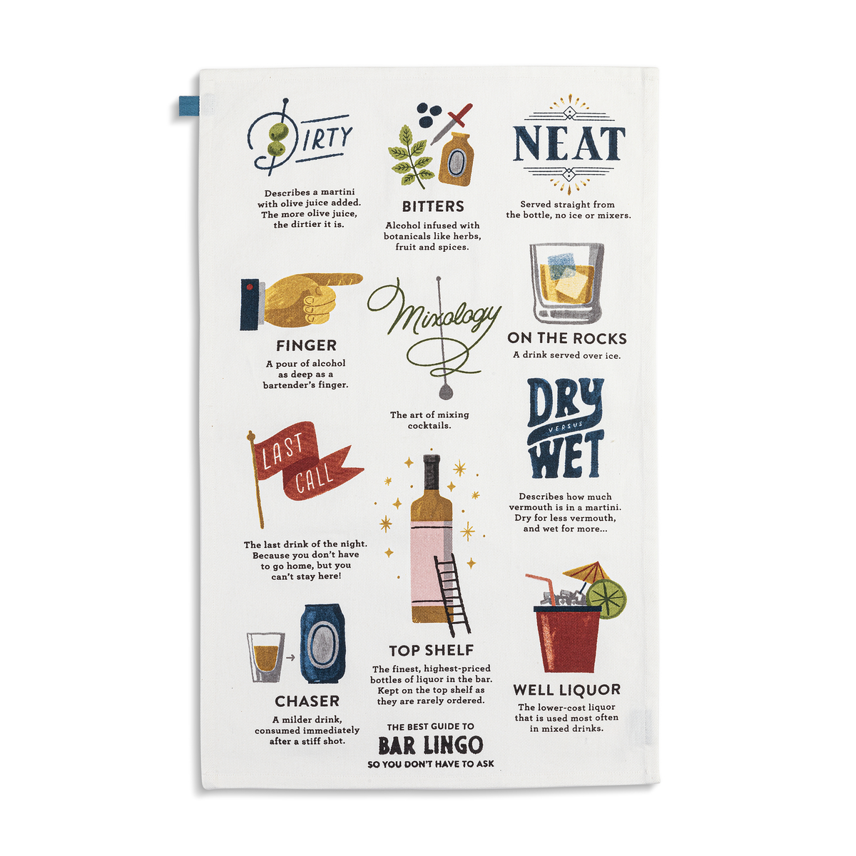 Bar Lingo Bar Towel & Stir Set Bar Lingo Bar Towel & Stir Set