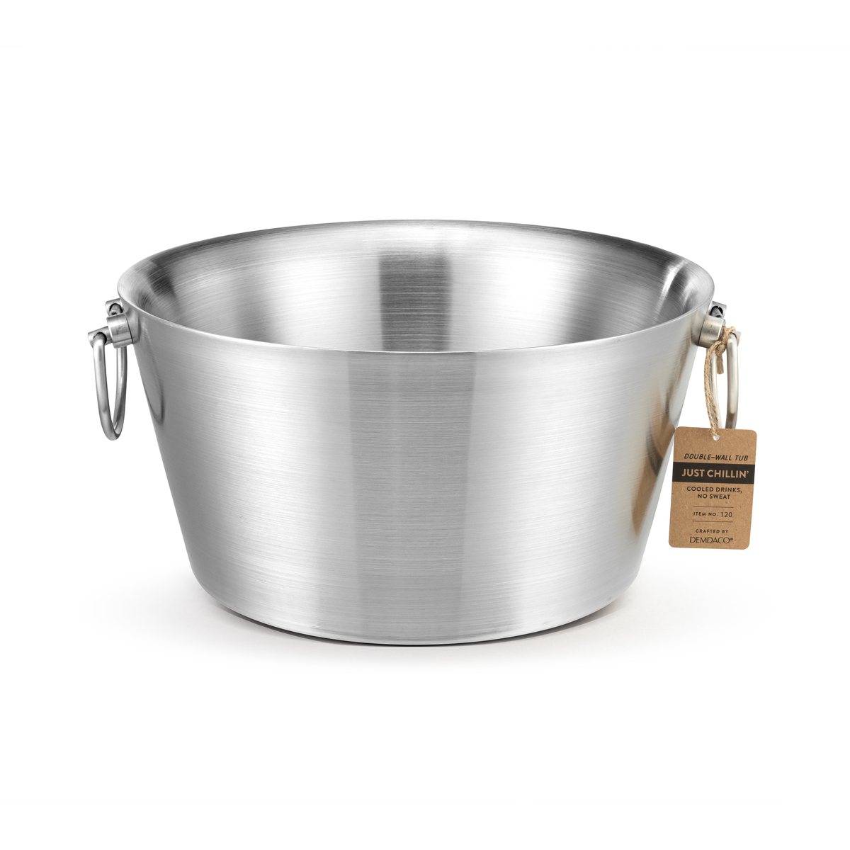 Silver Double-Walled Beverage Tub Silver Double-Walled Beverage Tub