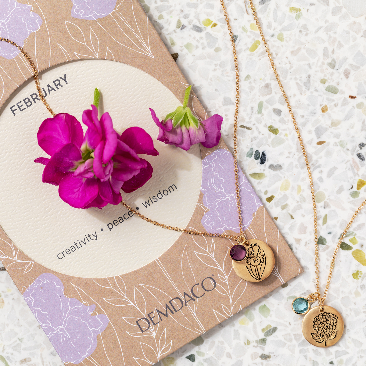 Birthstone Charm Necklaces