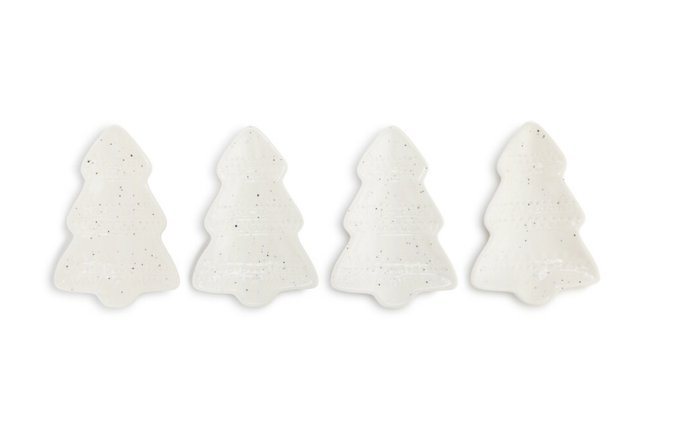 Cream Decorative Tree Plates Cream Decorative Tree Plates