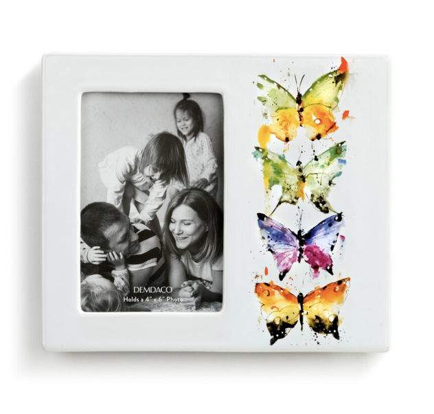 Four Butterflies Ceramic Frame